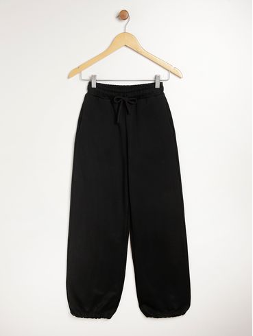 Calça Parachute Juvenil Para Menina - PRETO