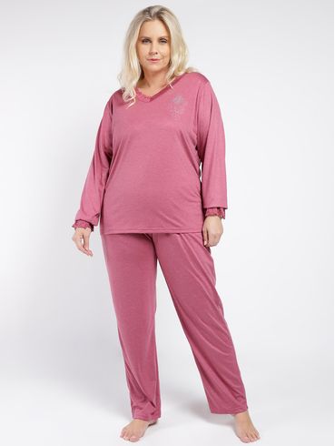 Pijama Plus Size Feminino VINHO