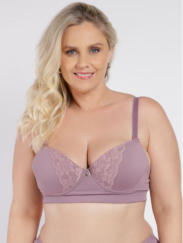 Sutiã Renda Feminino Plus Size LILAS