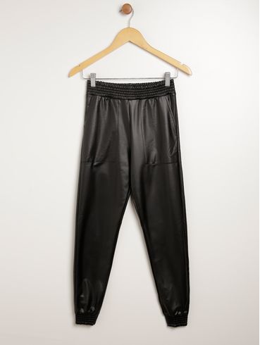 Calça Jogger Juvenil Para Menina - PRETO