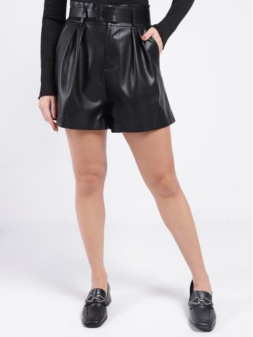 Short Pu Eagle Rock Feminino PRETO