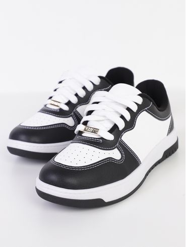 Tênis Casual Flatform Vizzano Feminino BRANCO/PRETO