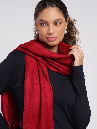 Lenço Echarpe Feminino Vermelho