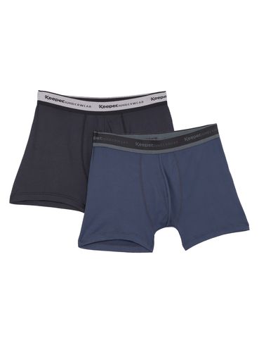 Kit com 02 Cuecas Boxer Masculinas PRETO/CHUMBO