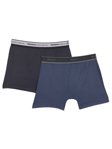 Kit com 02 Cuecas Boxer Masculinas PRETO/CHUMBO