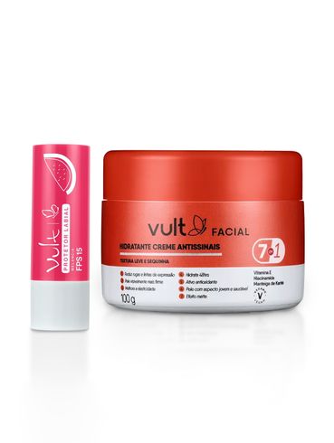 Kit Protetor Labial e Creme Hidratante Vult UNICO