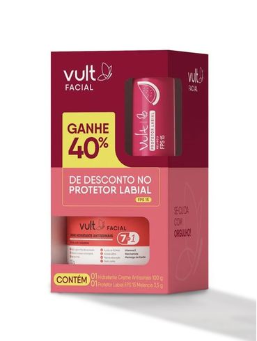 Kit Protetor Labial e Creme Hidratante Vult UNICO