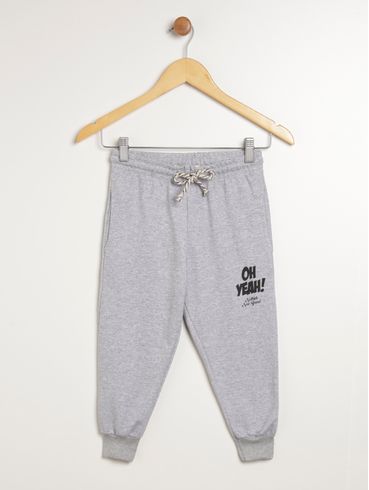 Calça Jogger Moletinho Infantil Para Menino - MESCLA