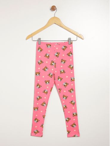 Calça Legging Corsário Infantil Para Menina - ROSA