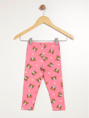 Calça Legging Corsário Infantil Para Menina - ROSA