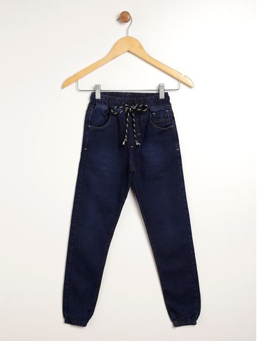 Calça Jeans Jogger Juvenil Para Menino - AZUL