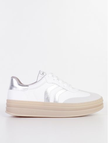 Tênis Casual Via Marte Feminino BRANCO/PRATA