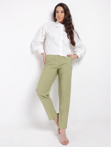 Camisa Cropped Eagle Rock Feminina OFF WHITE