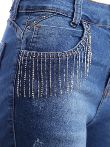 Short Jeans Feminino Azul