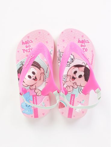 Chinelo Turma Da Mônica Infantil Para Bebê Menina- ROSA