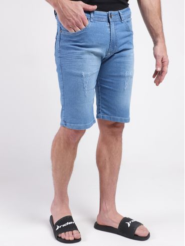 Bermuda Jeans Masculina AZUL