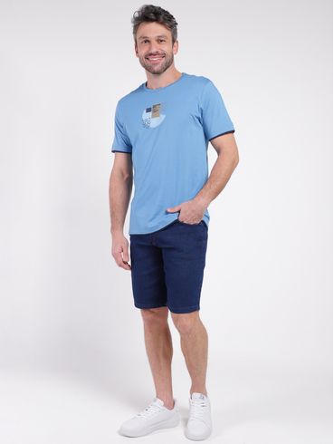 Bermuda Jeans Masculina AZUL