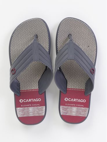 Chinelo Cartago Masculino CINZA/BEGE