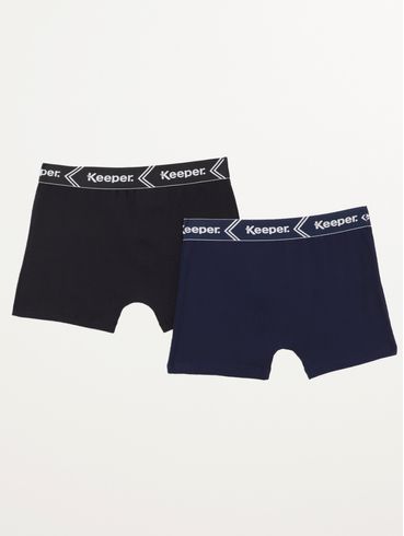 Kit com 02 Cuecas Boxer Masculinas MARINHO/PRETO