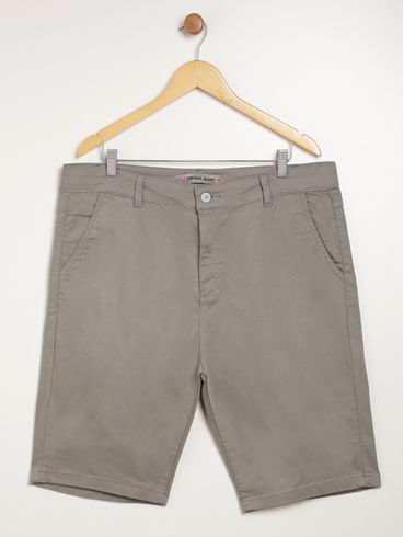 Bermuda Sarja Plus Size Masculina CINZA