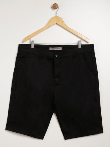 Bermuda Sarja Plus Size Masculina PRETO