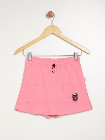 Short Saia Juvenil Para Menina - ROSA