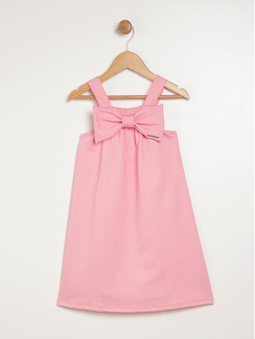 Vestido Manga Curta Infantil Para  Menina - ROSA