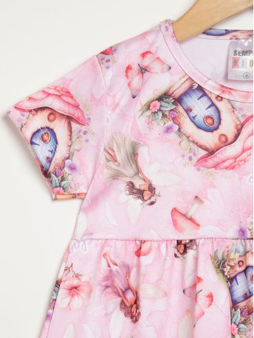 Vestido Infantil Para Menina - ROSA