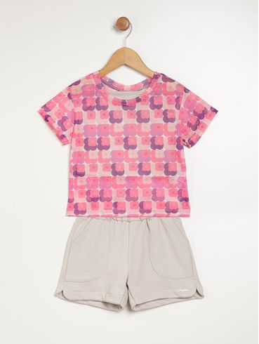 Conjunto Curto Infantil Para Menina - LILAS