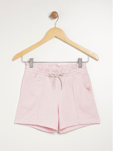 Short Moletinho Juvenil Para Menina - ROSA CLARO