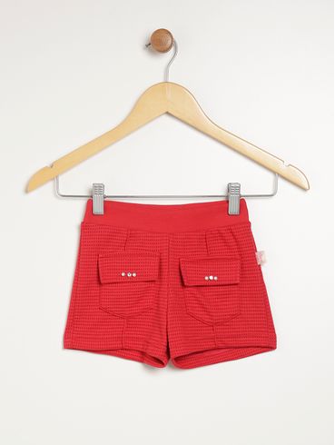 Short Infantil Para Menina - VERMELHO