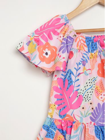 Vestido Infantil Para Menina - ROSA CLARO