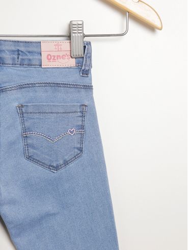 Calça Jeans Infantil Para Menina - AZUL