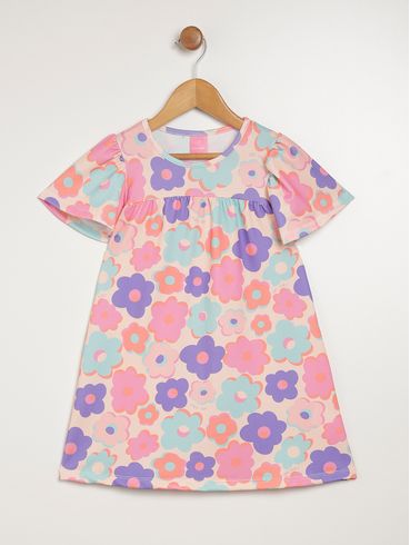 Vestido Infantil Para Menina - BEGE