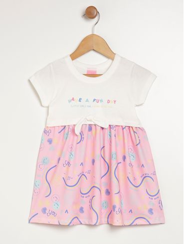 Vestido Infantil Para Menina - BEGE