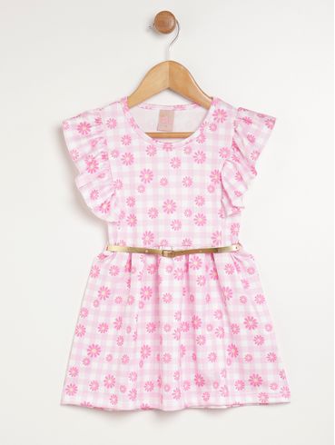 Vestido Infantil Para Menina - ROSA CLARO