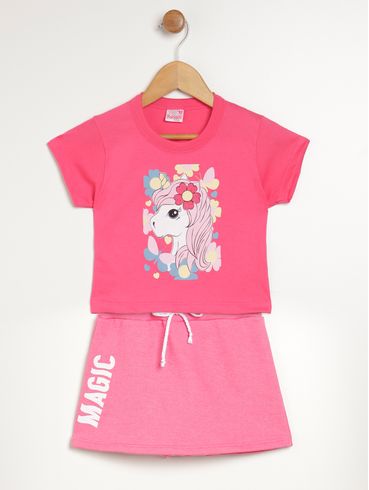 Conjunto Curto Infantil Para Menina - PINK