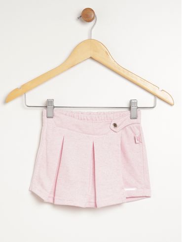 Short Saia Infantil Para Menina - ROSA CLARO