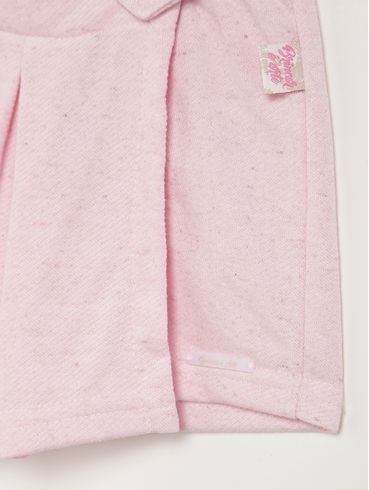 Short Saia Infantil Para Menina - ROSA CLARO