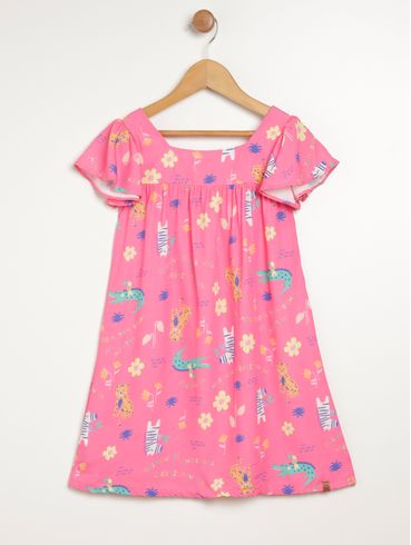 Vestido Infantil Para Menina - ROSA