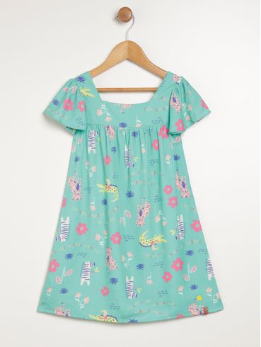 Vestido Infantil Para Menina - VERDE