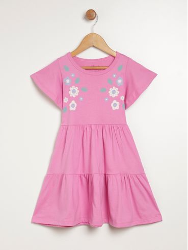 Vestido Infantil Para Menina - ROSA