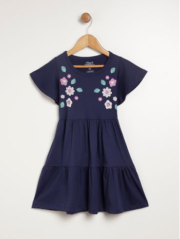 Vestido Infantil Para Menina - AZUL