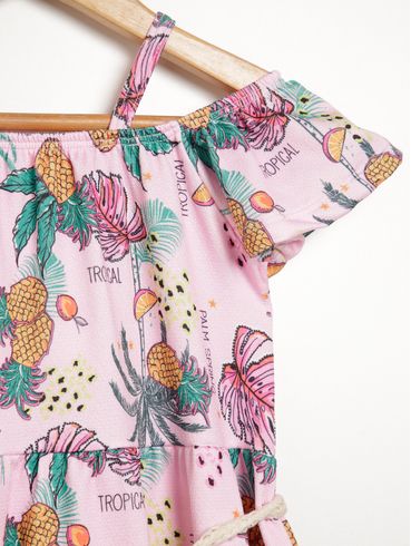 Vestido Infantil Para Menina - ROSA