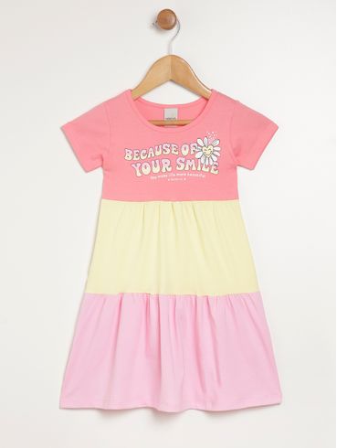 Vestido Infantil Para Menina - CORAL