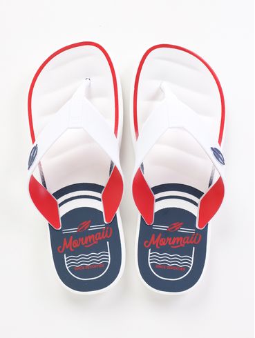 Chinelo Mormaii Masculino BRANCO/VERMELHO