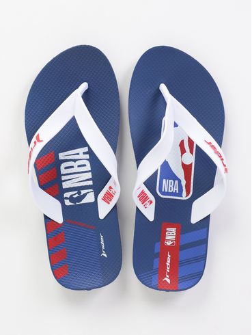 Chinelo NBA Rider Masculino AZUL/BRANCO