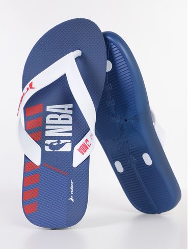 Chinelo NBA Rider Masculino AZUL/BRANCO