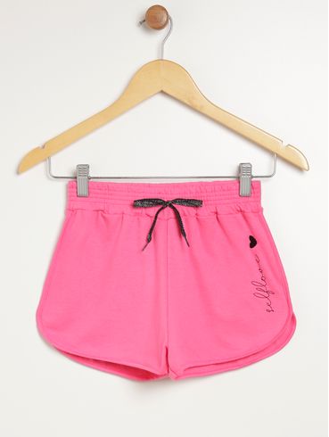 Short Moletinho Juvenil Para Menina - ROSA