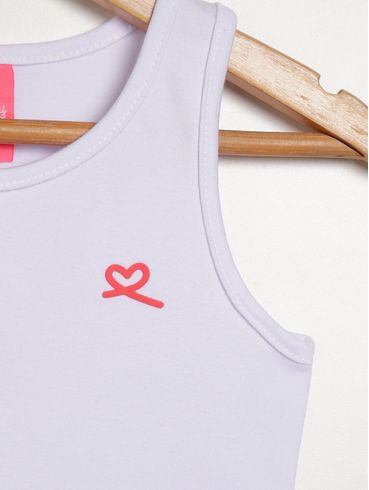 Blusa Regata Infantil Para Menina - BRANCO